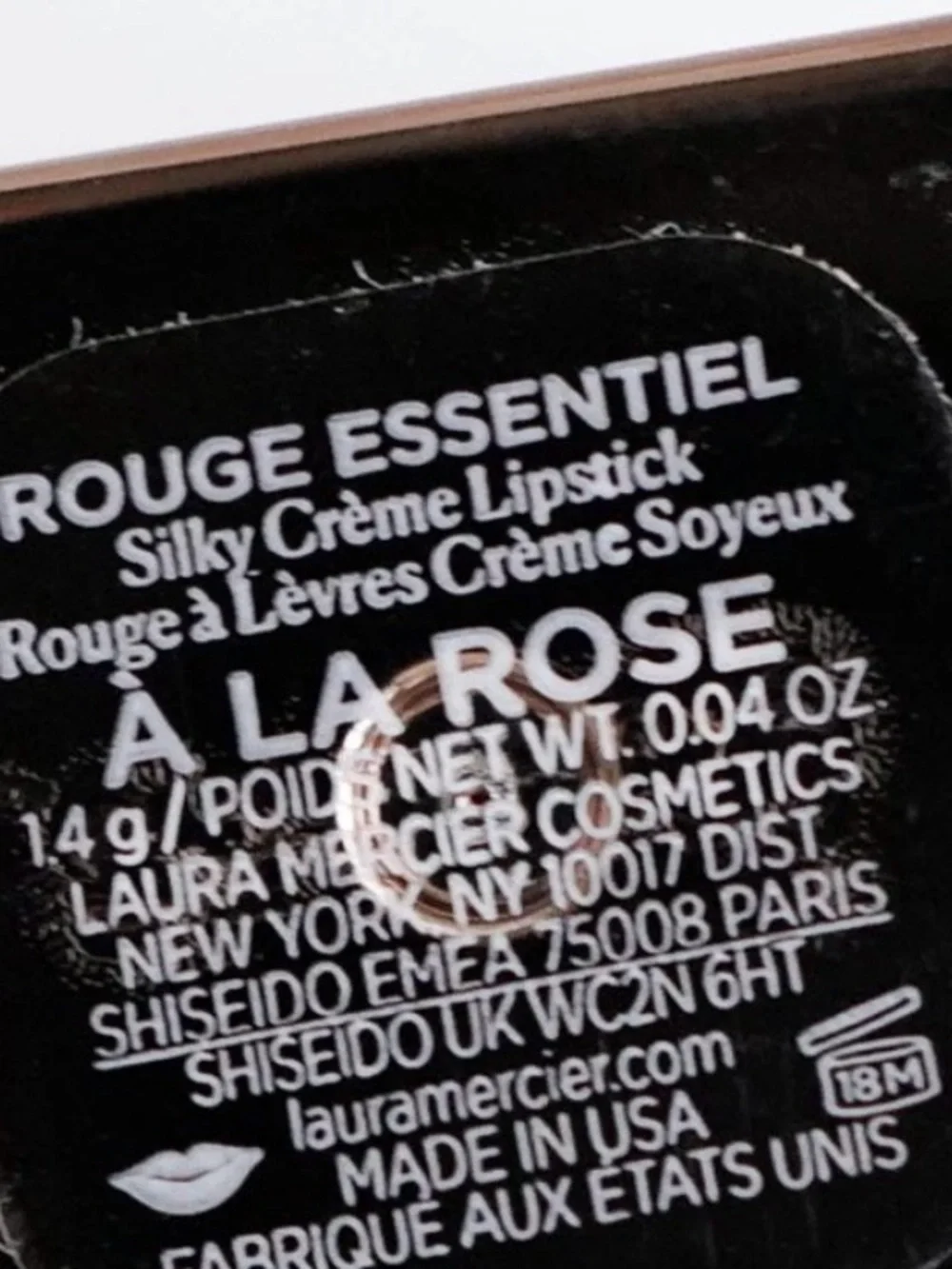 Laura Mercier Rouge Essentiel Silky Creme Lipstick A La Rose Mini 0.04 oz